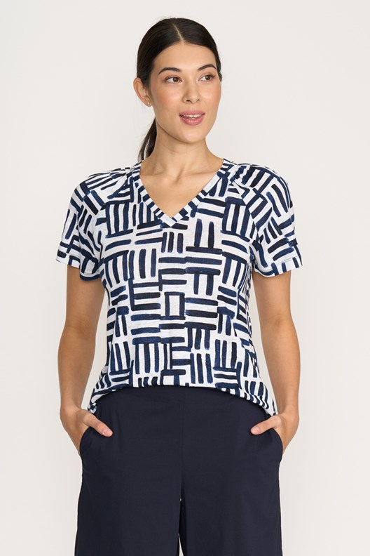 TOP TEE V NECK CUTE