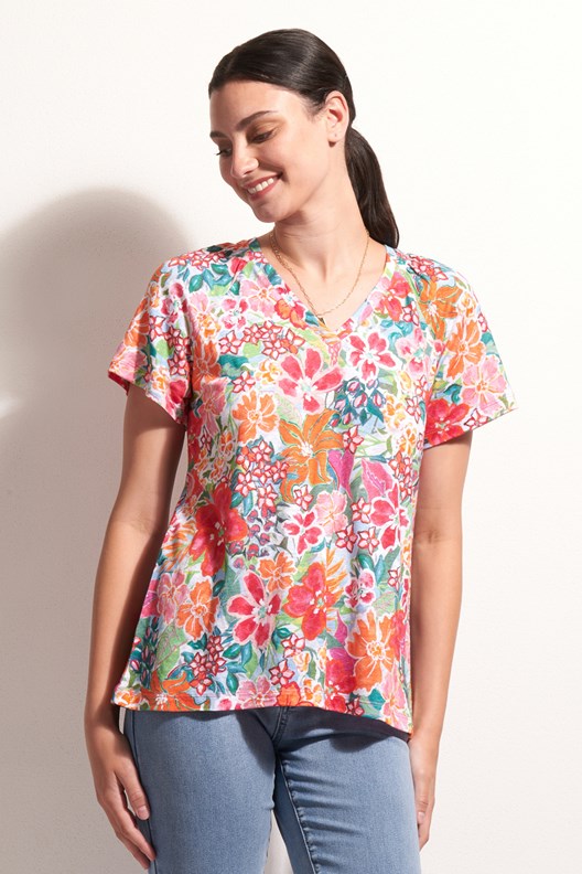 TOP TEE V NECK CUTE