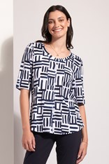 TOP TEE ROUND NECK LADY - cornflower