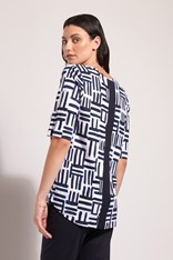 TOP TEE ROUND NECK LADY - cornflower