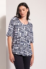 TOP TEE ROUND NECK LADY - cornflower