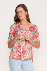 TOP TEE ROUND NECK LADY - orange blossom