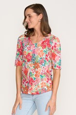 TOP TEE ROUND NECK LADY - orange blossom