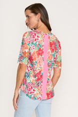 TOP TEE ROUND NECK LADY - orange blossom