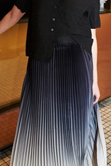 SKIRT BOXY PLEATED ASK102 - charcoal