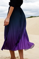 SKIRT BOXY PLEATED ASK102 - blueberry lavender