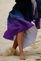 SKIRT BOXY PLEATED ASK102 - blueberry lavender