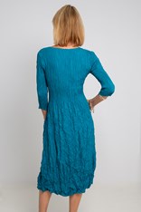 DRESS SMASH 3/4 SLEEVE PCKT PLAIN ADC544 - peacock