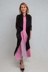 COAT LONG COLLARE AC2404 - black