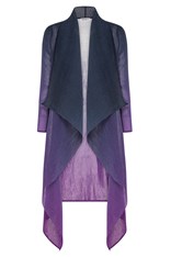 COAT LONG COLLARE AC2404 - blueberry lavender