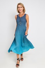 DRESS ESTRELLA LONG AD1072L - indigo aqua ombre