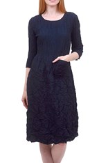 DRESS SMASH 3/4 SLEEVE PCKT PLAIN ADC544 - midnight