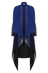 COAT LONG COLLARE AC2404 - medieval blue