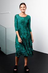 DRESS SMASH 3/4 SLEEVE PCKT PRINT ADC544 - emerald moon