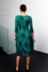 DRESS SMASH 3/4 SLEEVE PCKT PRINT ADC544 - emerald moon