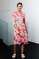 DRESS SMASH 3/4 SLEEVE PCKT PRINT ADC544 - wild flowers