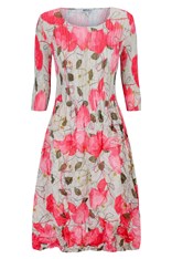 DRESS SMASH 3/4 SLEEVE PCKT PRINT ADC544 - wild flowers