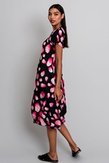 DRESS SMASH CAP SLEEVE AD549 - indigo petals