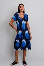DRESS SMASH CAP SLEEVE AD549 - blue splash