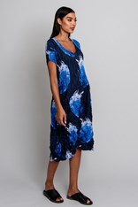 DRESS SMASH CAP SLEEVE AD549 - blue splash