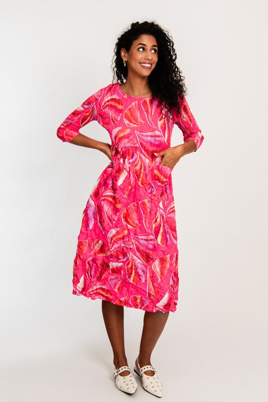 DRESS SMASH 3/4 SLEEVE PCKT PRINT ADC544
