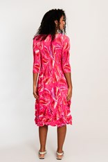 DRESS SMASH 3/4 SLEEVE PCKT PRINT ADC544 - coral paradise