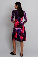 DRESS SMASH 3/4 SLEEVE PCKT PRINT ADC544 - sweet peas