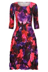 DRESS SMASH 3/4 SLEEVE PCKT PRINT ADC544 - sweet peas