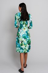 DRESS SMASH 3/4 SLEEVE PCKT PRINT ADC544 - garden sweet pea