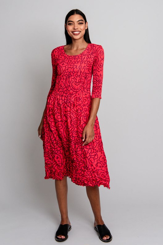 DRESS SMASH 3/4 SLEEVE PCKT PRINT ADC544