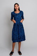 DRESS SMASH 3/4 SLEEVE PCKT PRINT ADC544 - lapis gems