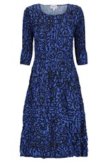 DRESS SMASH 3/4 SLEEVE PCKT PRINT ADC544 - lapis gems