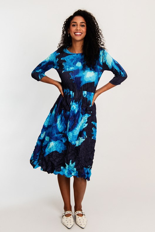 DRESS SMASH 3/4 SLEEVE PCKT PRINT ADC544