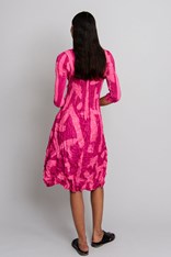 DRESS SMASH 3/4 SLEEVE PCKT PRINT ADC544 - fuchsia