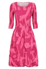 DRESS SMASH 3/4 SLEEVE PCKT PRINT ADC544 - fuchsia