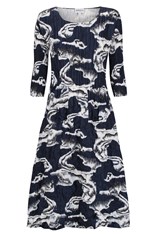 DRESS SMASH 3/4 SLEEVE PCKT PRINT ADC544 - storm