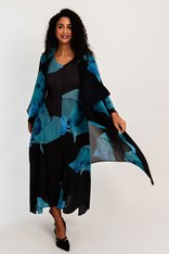 COAT LONG COLLARE AC2404 - aqua pea