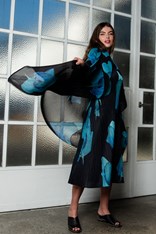 COAT LONG COLLARE AC2404 - aqua pea