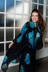 COAT LONG COLLARE AC2404 - aqua pea
