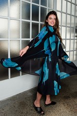 COAT LONG COLLARE AC2404 - aqua pea