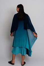 COAT LONG COLLARE AC2404 - twilight blue