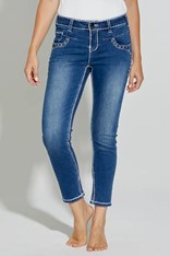 JEANS MAYFAIR SLIM CROP - denim