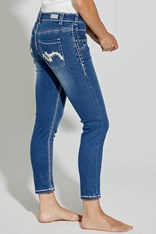 JEANS MAYFAIR SLIM CROP - denim