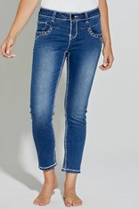 JEANS MAYFAIR SLIM CROP - denim