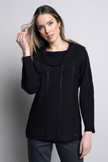 TOP COWL NECK INGRID - black