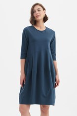 DRESS PETITE DIAGONAL SEAM - deep teal