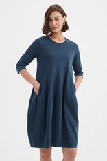 DRESS PETITE DIAGONAL SEAM - deep teal