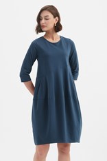 DRESS PETITE DIAGONAL SEAM - deep teal