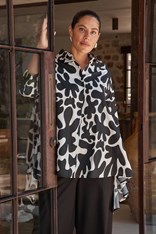 SHIRT SWING BACK - black white
