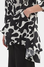 SHIRT SWING BACK - black white